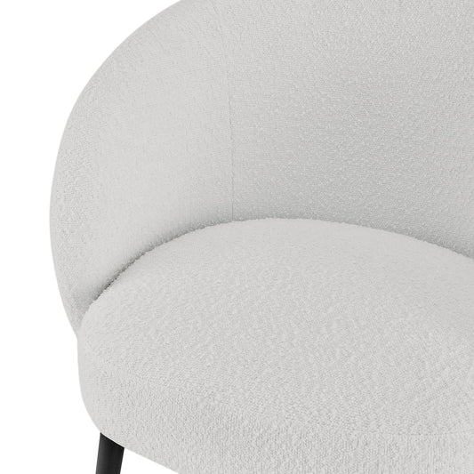 Indy Bouclé Accent Chair - Off White - DUSK