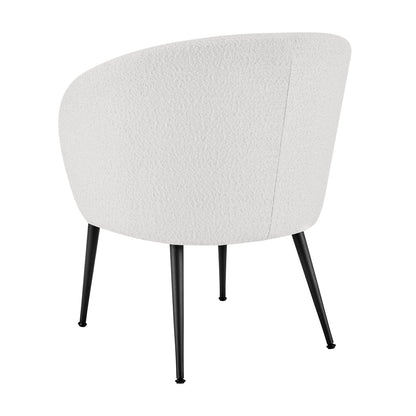 Indy Bouclé Accent Chair - Off White - DUSK