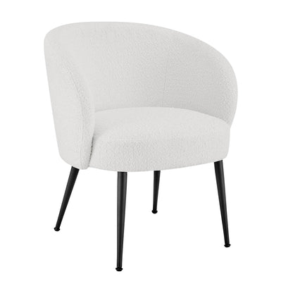 Indy Bouclé Accent Chair - Off White - DUSK