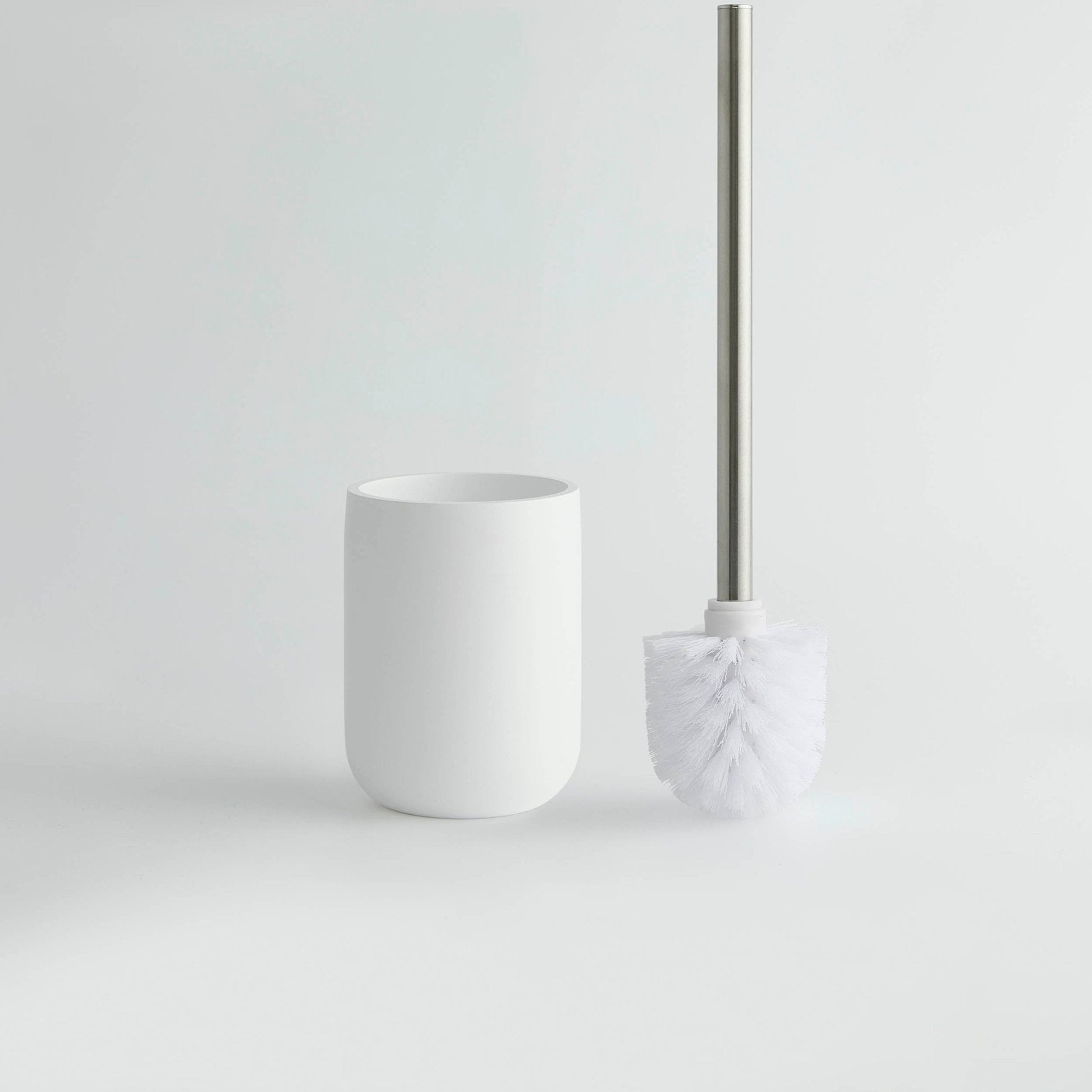 Ingrid Modern Toilet Resin Brush Holder - White - DUSK