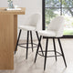 Iris Set Of 2 Barstools - Boucle Ivory - Black Legs - DUSK