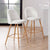 Iris Set Of 2 Barstools - Boucle Ivory - Wood Legs - DUSK