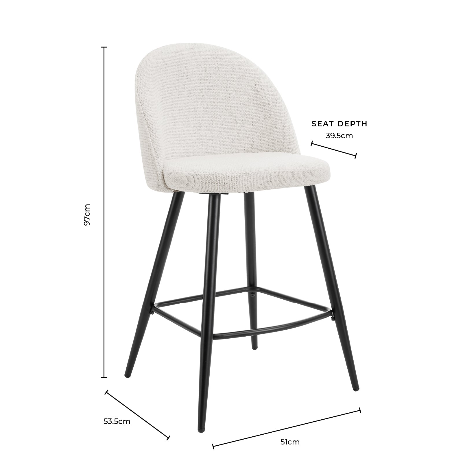 Iris Set Of 2 Barstools - Taupe/Natural - DUSK