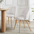 Iris Set Of 2 Dining Chairs - Boucle Ivory - Wood Legs - DUSK