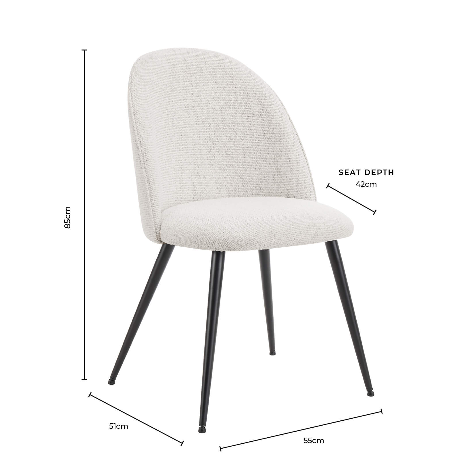 Iris Set of 2 Dining Chairs - Natural Stripe - DUSK