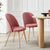 Iris Set Of 2 Dining Chairs - Velvet Pink - Wood Legs - DUSK