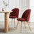 Iris Set Of 2 Dining Chairs - Velvet Rust - Wood Legs - DUSK