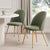 Iris Set Of 2 Dining Chairs - Velvet Sage Green - Wood Legs - DUSK