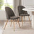 Iris Set Of 2 Dining Chairs - Velvet Taupe - Wood Legs - DUSK