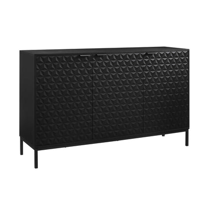 Isabella 3 Door Sideboard - Black - DUSK