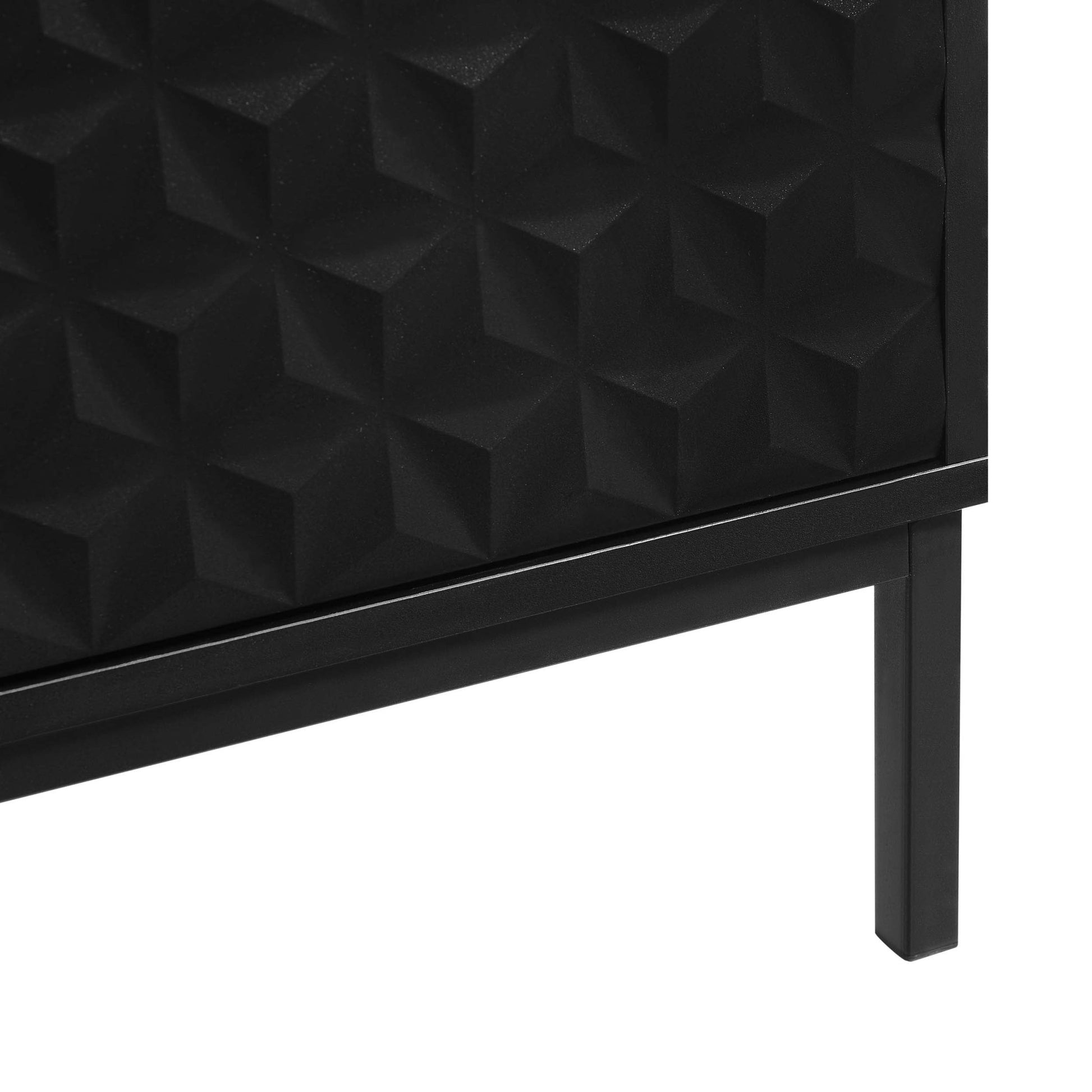 Isabella 3 Door Sideboard - Black - DUSK
