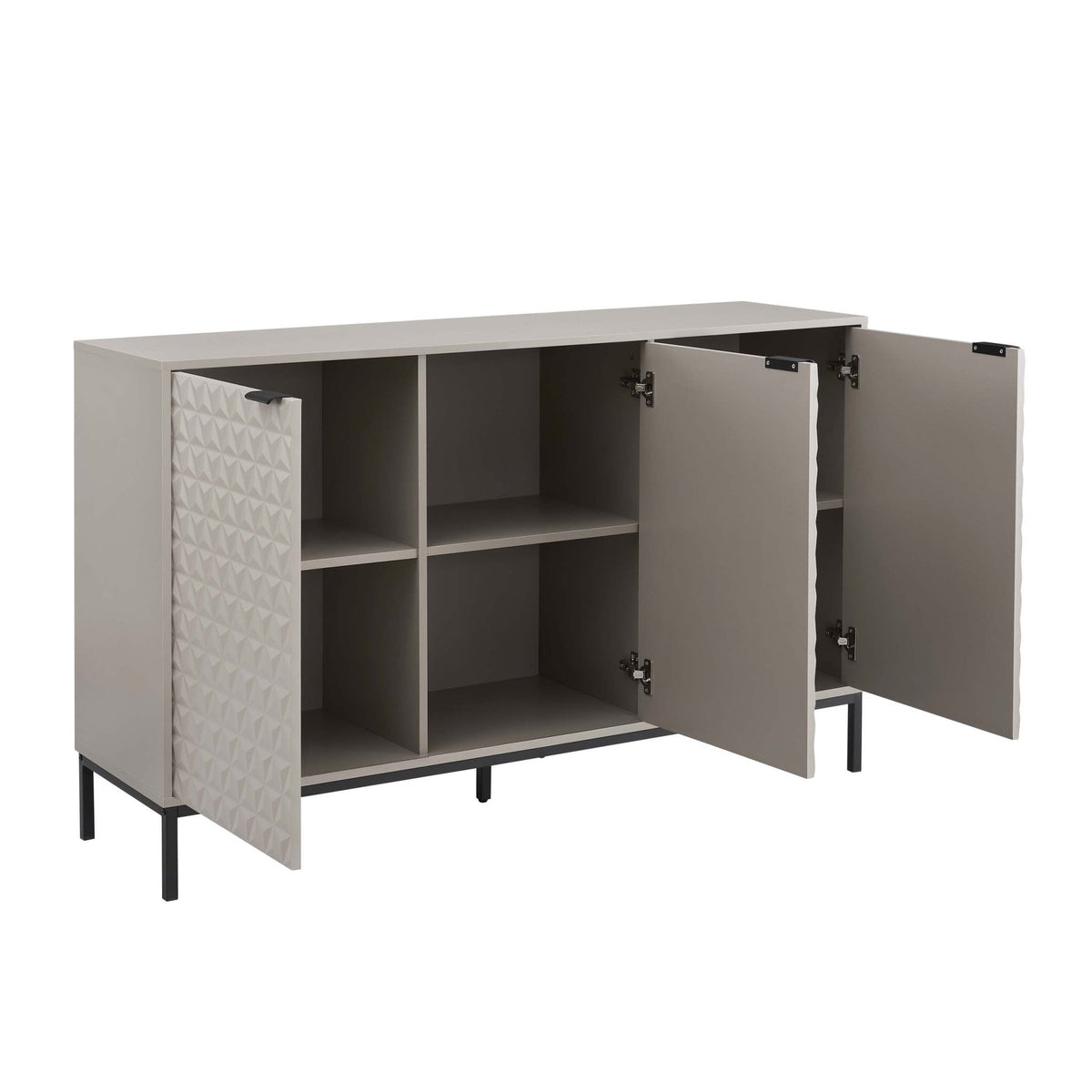 Isabella 3 Door Sideboard - Taupe - DUSK