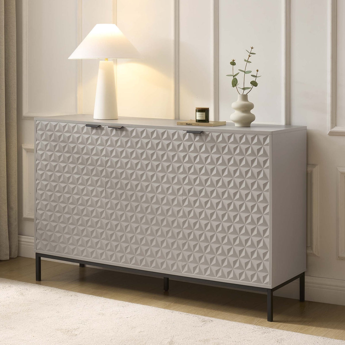 Isabella 3 Door Sideboard - Taupe - DUSK