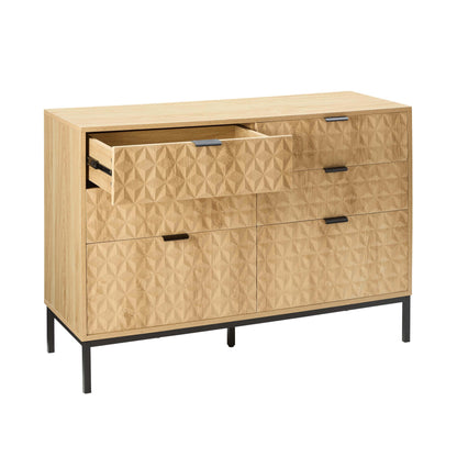 Isabella 6 Drawer Chest - Light Wood - DUSK