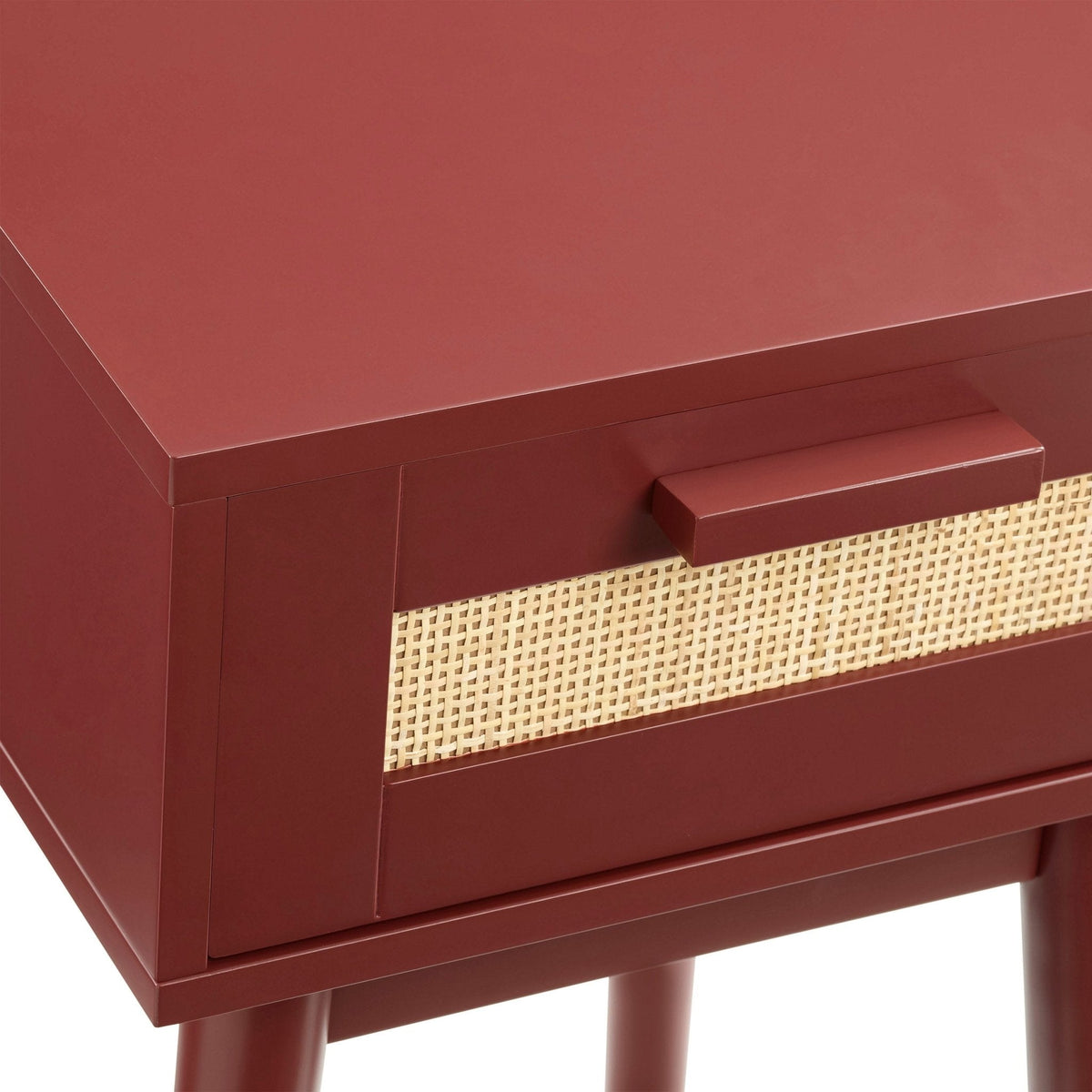 Isla 1 Drawer Nightstand - Burnt Red - DUSK