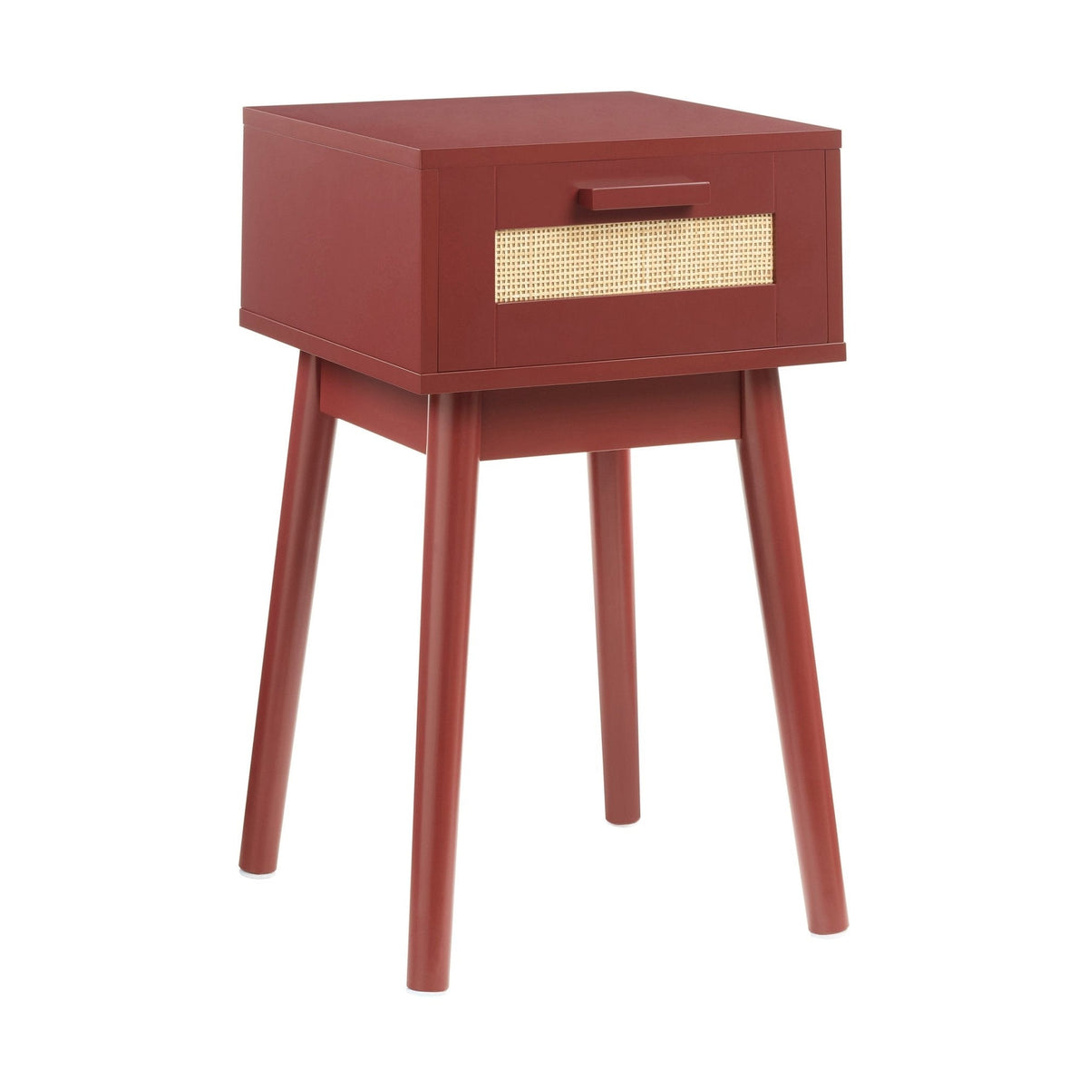 Isla 1 Drawer Nightstand - Burnt Red - DUSK