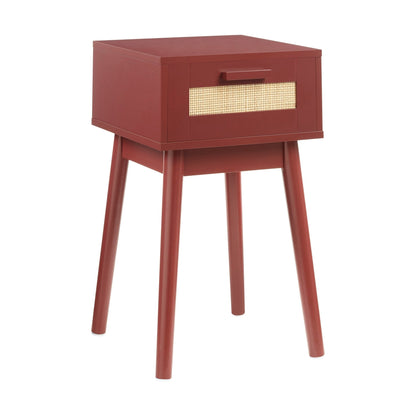 Isla 1 Drawer Nightstand - Burnt Red - DUSK