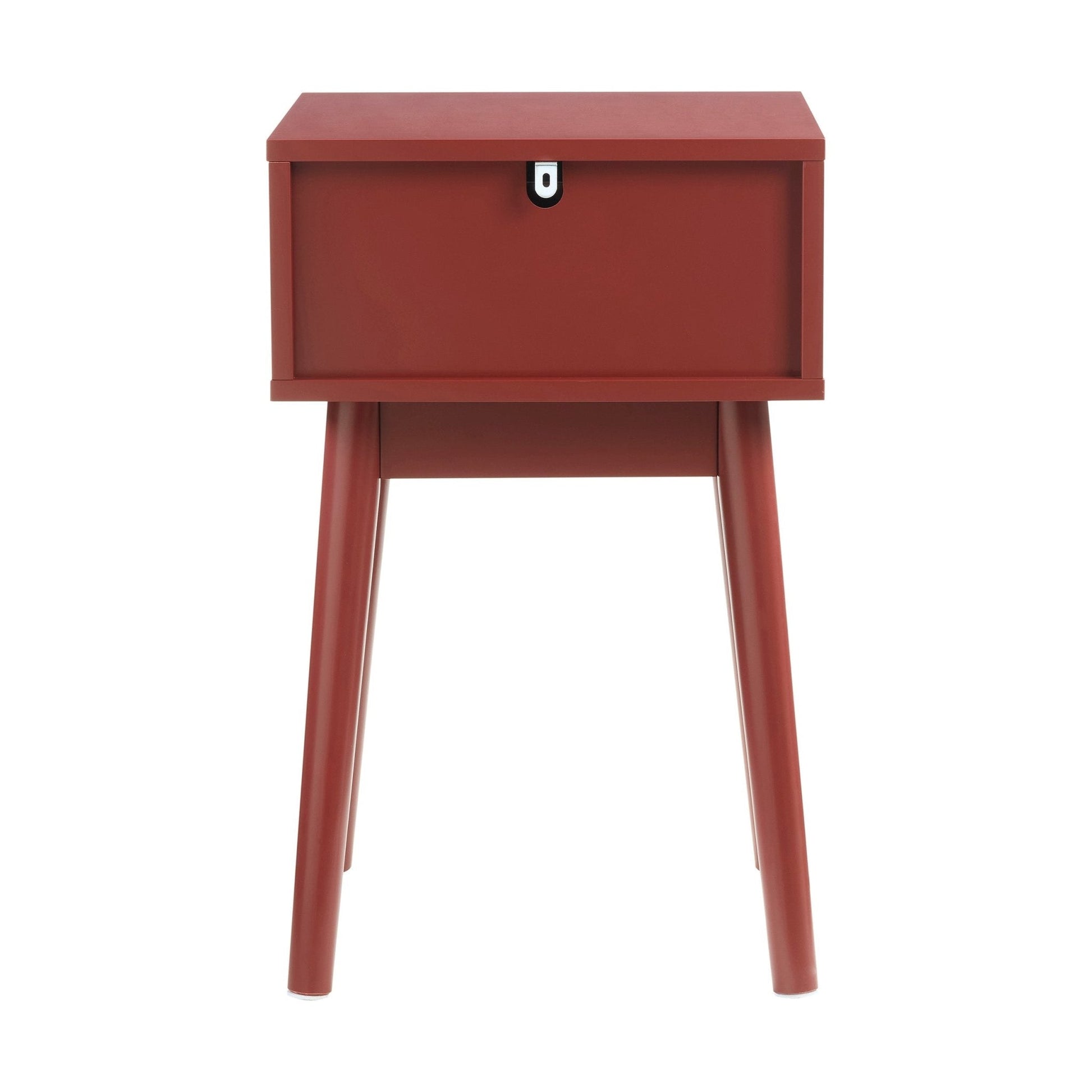 Isla 1 Drawer Nightstand - Burnt Red - DUSK