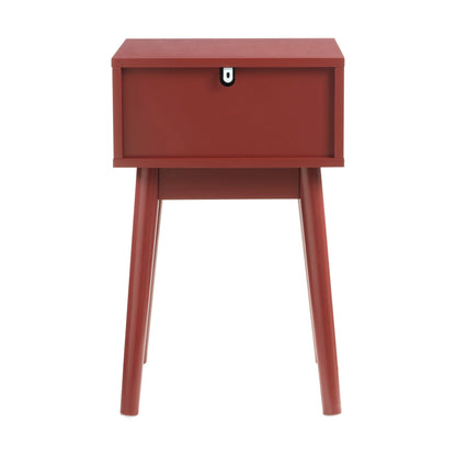 Isla 1 Drawer Nightstand - Burnt Red - DUSK