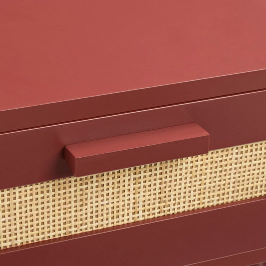 Isla 1 Drawer Nightstand - Burnt Red - DUSK