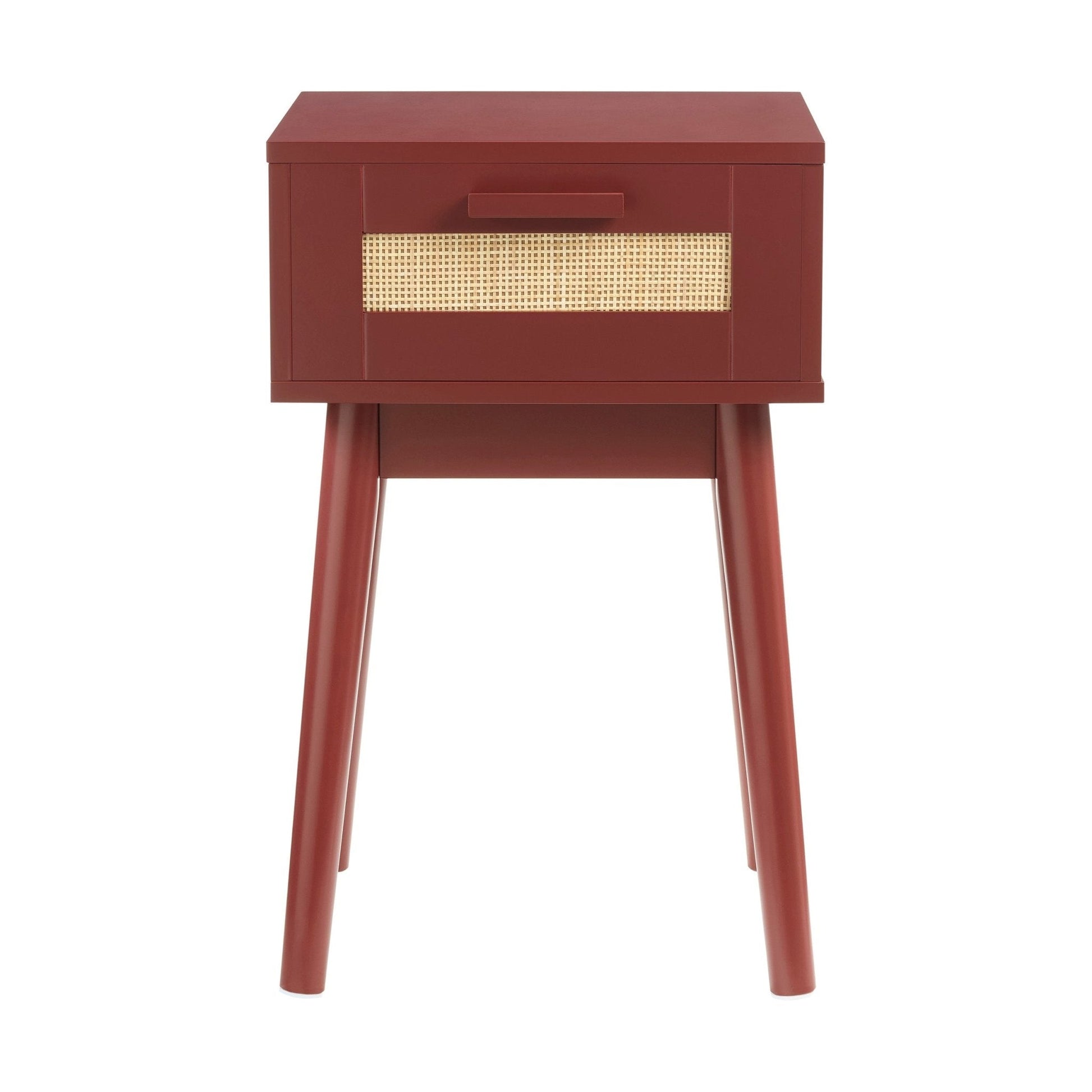 Isla 1 Drawer Nightstand - Burnt Red - DUSK