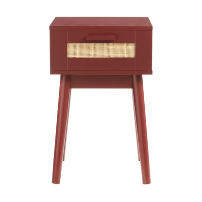Isla 1 Drawer Nightstand - Burnt Red - DUSK