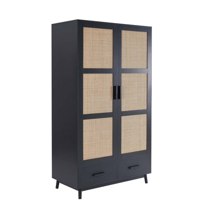 Isla 2 Door Wardrobe - Black - DUSK