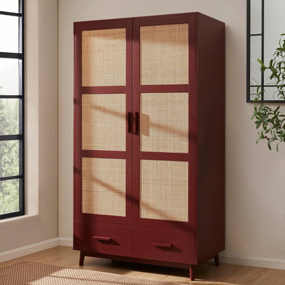 Isla 2 Door Wardrobe - Burnt Red - DUSK