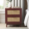 Isla 2 Drawer Bedside Table - Burnt Red - DUSK