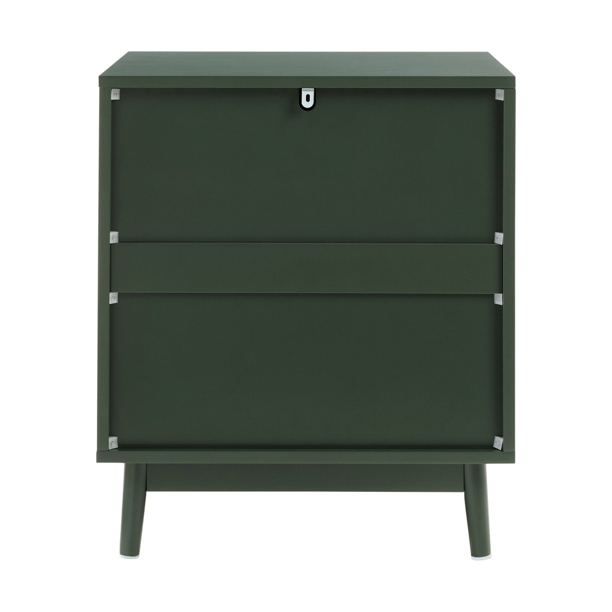 Isla 2 Drawer Bedside Table - Forest Green - DUSK