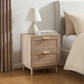 Isla 2 Drawer Bedside Table - Natural - DUSK