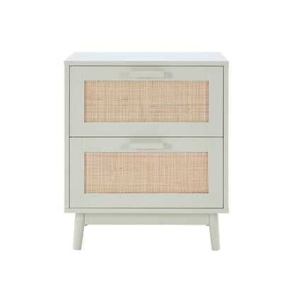 Isla 2 Drawer Bedside Table - Sage Green - DUSK