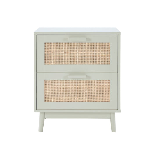 Isla 2 Drawer Bedside Table - Sage Green - DUSK