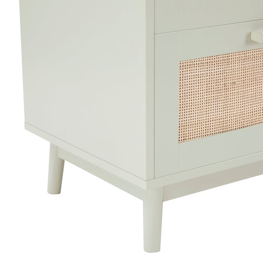 Isla 2 Drawer Bedside Table - Sage Green - DUSK