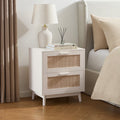 Isla 2 Drawer Bedside Table - Stone - DUSK