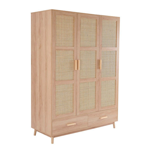 Isla 3 Door Wardrobe - Natural - DUSK