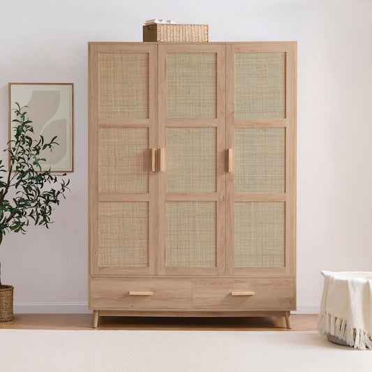 Isla 3 Door Wardrobe - Natural - DUSK