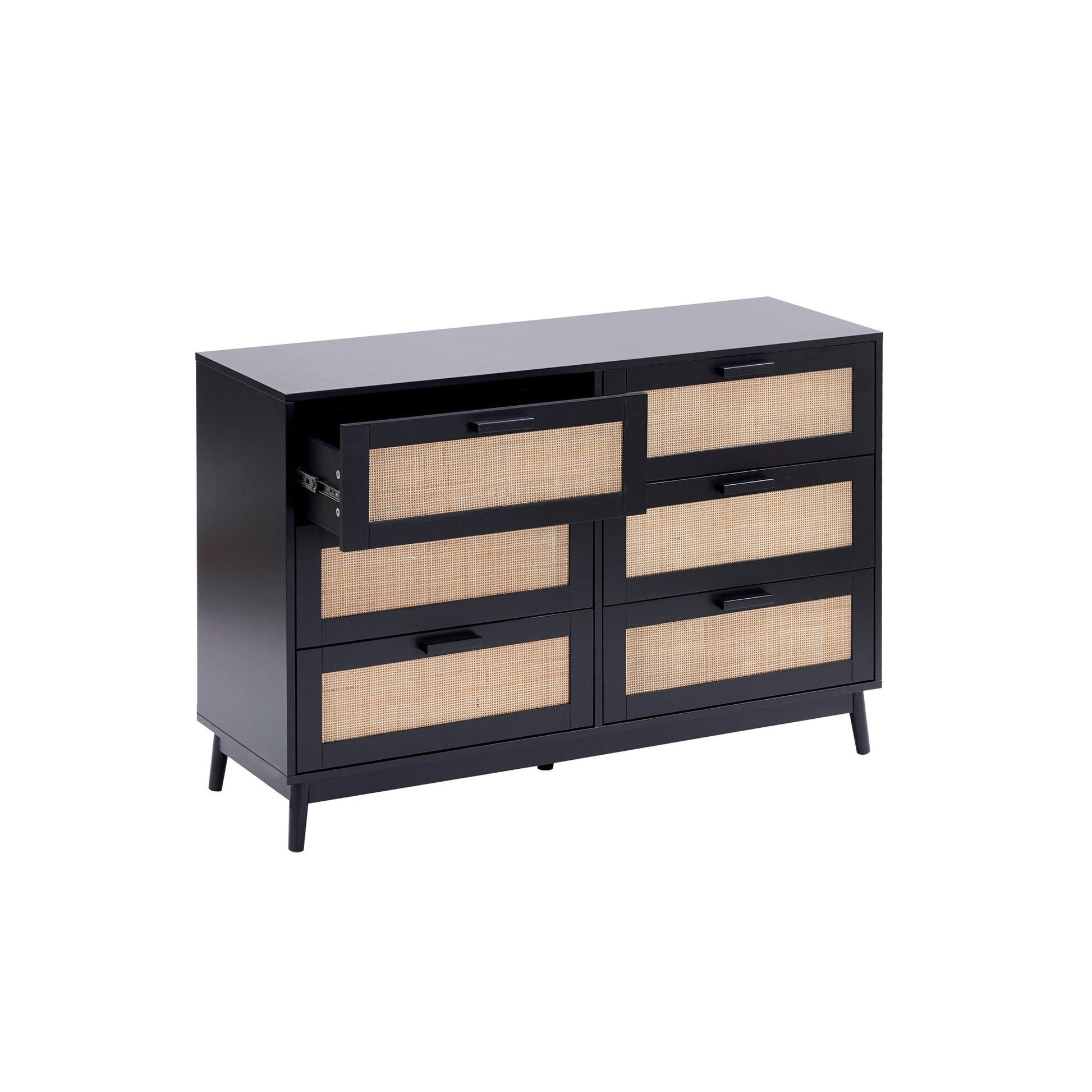 Isla 6 Drawer Chest - Black - DUSK