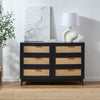 Isla 6 Drawer Chest - Black - DUSK