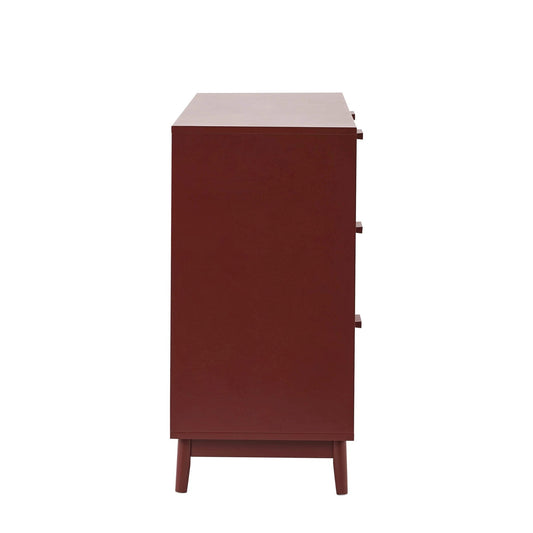 Isla 6 Drawer Chest - Burnt Red - DUSK