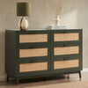 Isla 6 Drawer Chest - Forest Green - DUSK