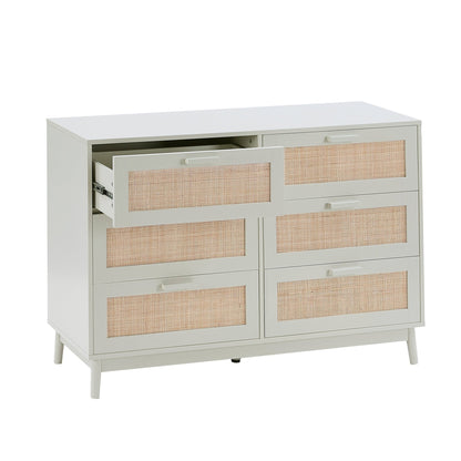 Isla 6 Drawer Chest - Sage Green - DUSK