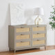 Isla 6 Drawer Chest - Taupe - DUSK