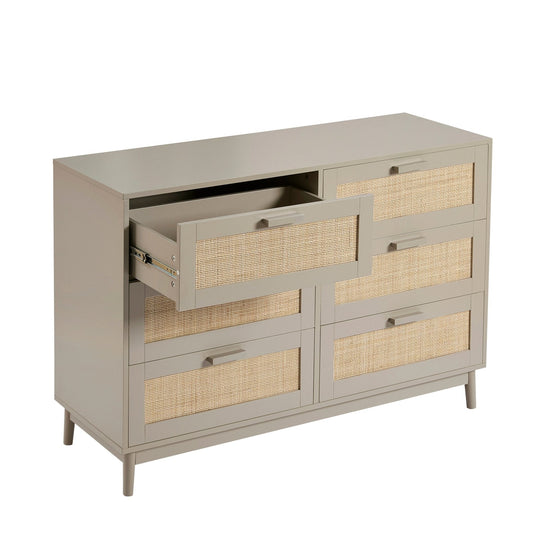 Isla 6 Drawer Chest - Taupe - DUSK