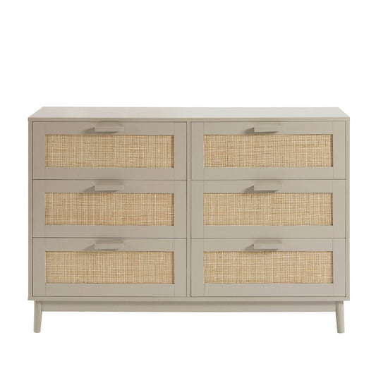 Isla 6 Drawer Chest - Taupe - DUSK