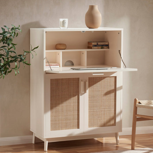 Isla Hideaway Desk - Cream - DUSK