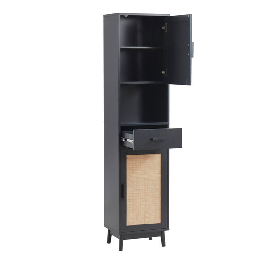 Isla Tall Storage Unit - Black - DUSK