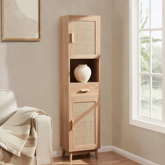 Isla Tall Storage Unit - Natural - DUSK