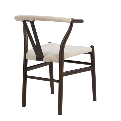 Jade Set of 2 Dining Chairs - Chenille Oatmeal - DUSK