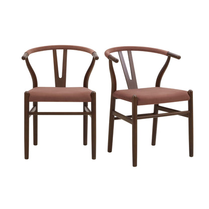Jade Set of 2 Dining Chairs - Mauve - DUSK